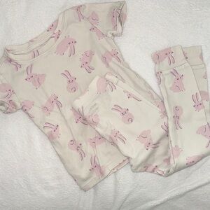 Old Navy Pink Bunny Kids Pajama Set